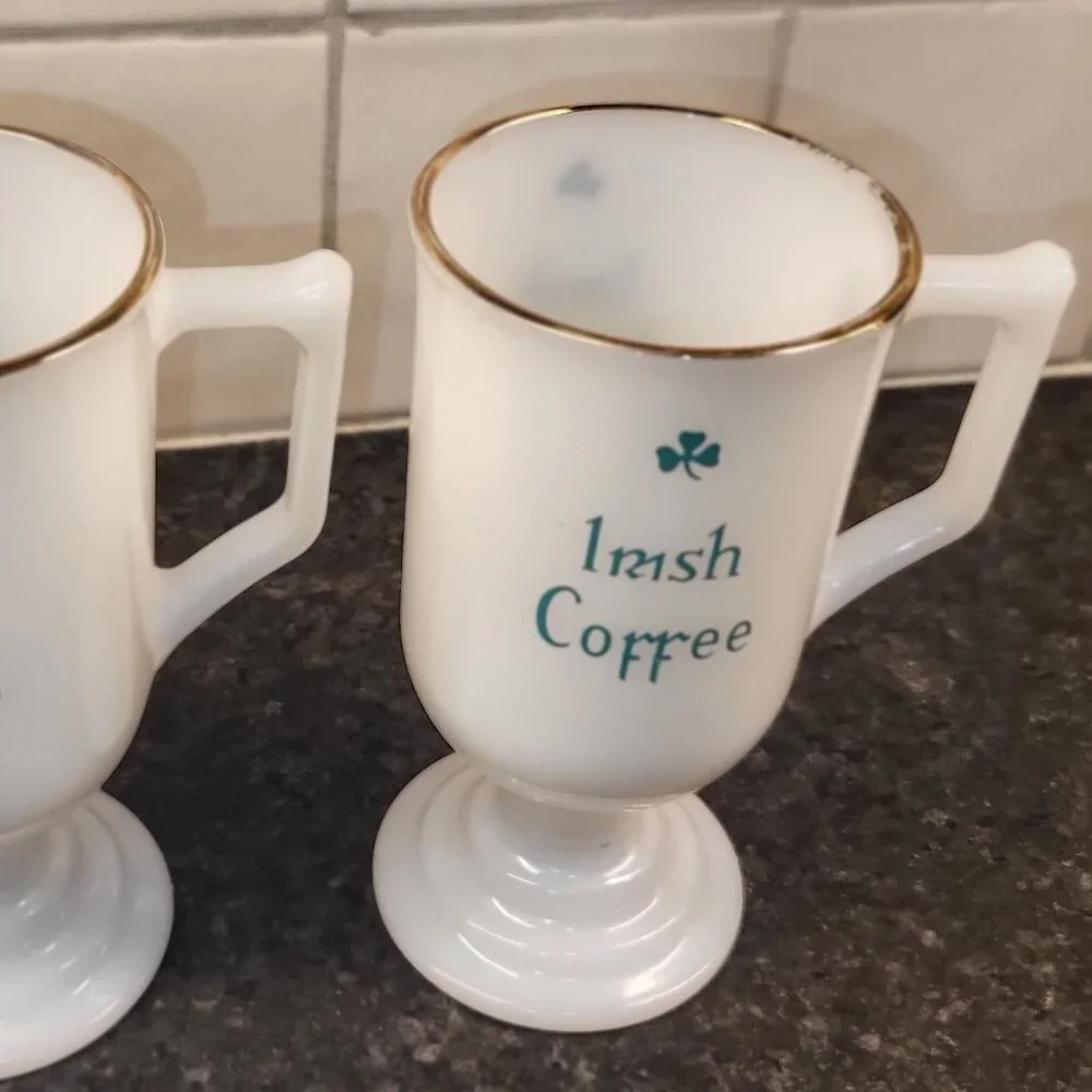 2 (two) Vintage Milk Glass, 6